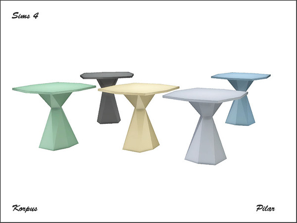 Sims 4 — CYFIKorpus DiningTableShort by Pilar — CYFI Korpus DiningTableShort