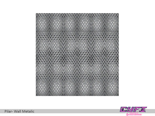 Sims 4 — CYFI Wall Metalic by Pilar — CYFIWall Metalic