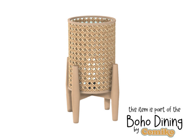 Sims 4 — Comiko Boho Dining Room Table Lamp by Comiko — Hi! Boho Dining Room Set is base game compatible and consists of
