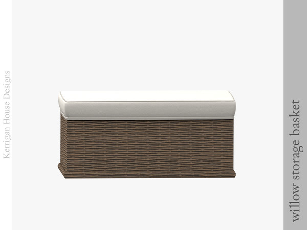 Sims 4 — Willow Storage Basket by kerriganhouse — A simple and elegant entry hallway set.