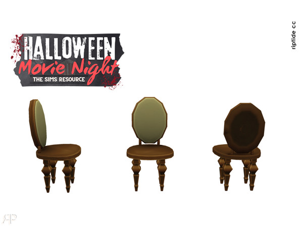 Sims 4 — Riptide CC- Witching Hour Dining Set Dining Chair by Riptidecc — This collection captures the bewitching spirit