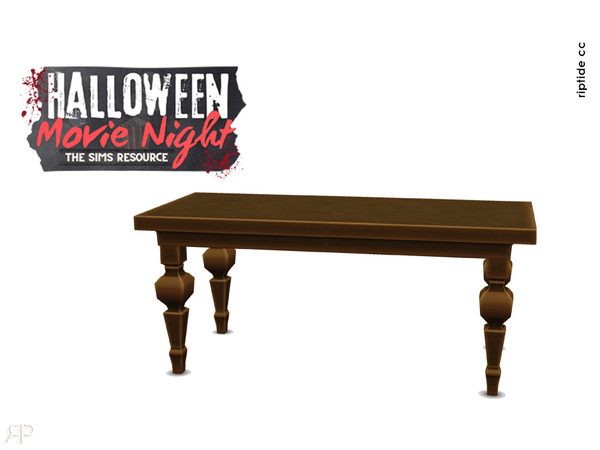 Sims 4 — Riptide CC- Witching Hour Dining Set Dining Table by Riptidecc — This collection captures the bewitching spirit
