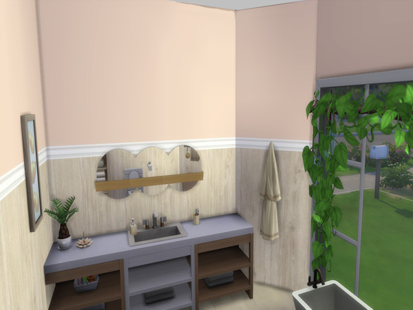 Sims 4 — Split Wall LLS by lavilikesims — A wall with a beautiful wood on the bottom and a colour on top, in 8 colours,