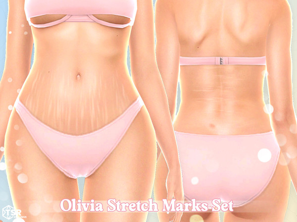 Sims 4 — Olivia Stretch Marks - Set by MSQSIMS — This set includes stretch mark swatches for both front and back. Each