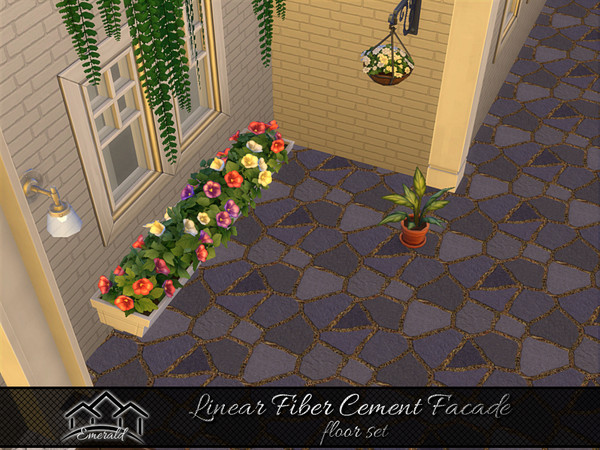 Sims 4 — Linear Fiber Cement Facade floor2 by Emerald — A well designed siding can transform your home into a stress free