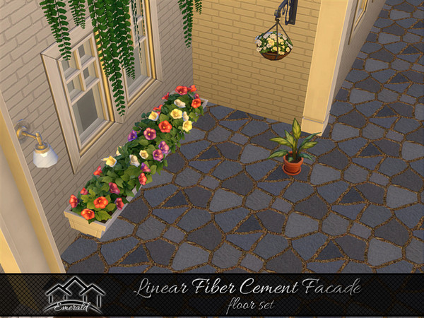Sims 4 — Linear Fiber Cement Facade floor3 by Emerald — A well designed siding can transform your home into a stress free