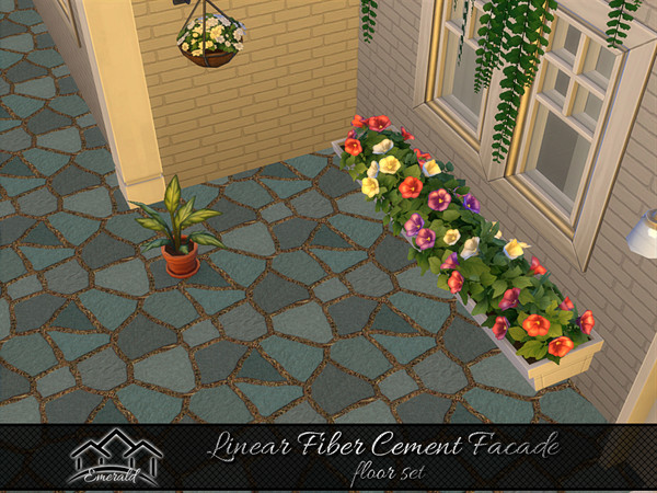 Sims 4 — Linear Fiber Cement Facade floor4 by Emerald — A well designed siding can transform your home into a stress free