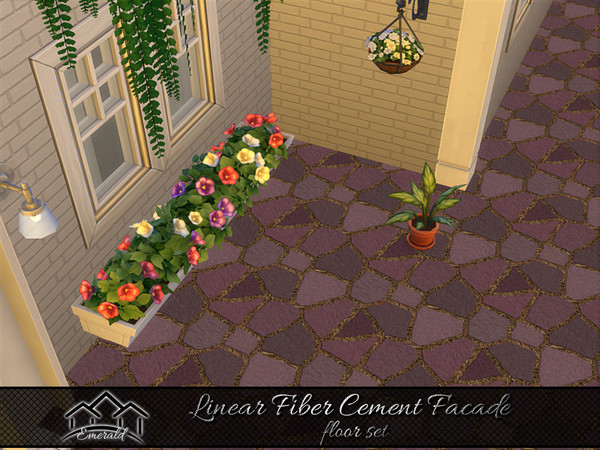 Sims 4 — Linear Fiber Cement Facade floor5 by Emerald — A well designed siding can transform your home into a stress free