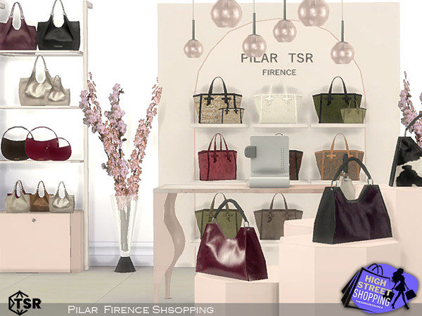 Sims 4 — Firence2 by Pilar — Decorative objects to create a handbag store or decorate closets and dressing