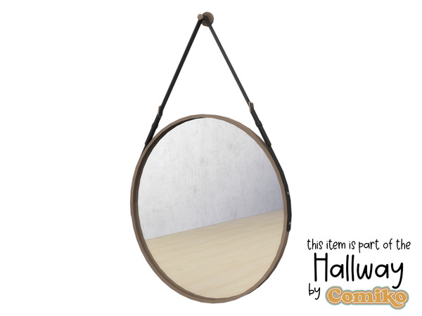 Sims 4 — Comiko Hallway Wall Mirror by Comiko — Hi! Hallway Set is base game compatible and consists of 7 items Happy