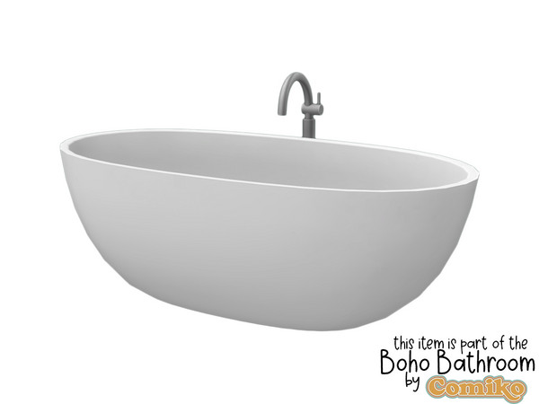 Sims 4 — Comiko Bathroom Boho Bath by Comiko — Hi! Boho Bathroom Set is base game compatible and consists of 21 items