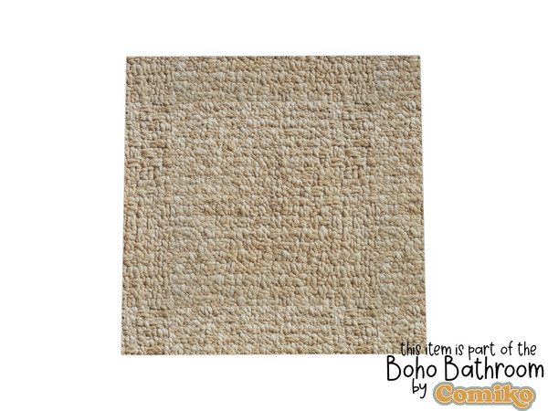 Sims 4 — Comiko Bathroom Boho Rug by Comiko — Hi! Boho Bathroom Set is base game compatible and consists of 21 items