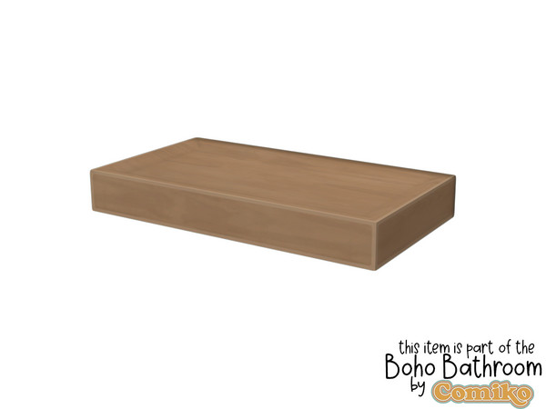 Sims 4 — Comiko Bathroom Boho Shelf by Comiko — Hi! Boho Bathroom Set is base game compatible and consists of 21 items