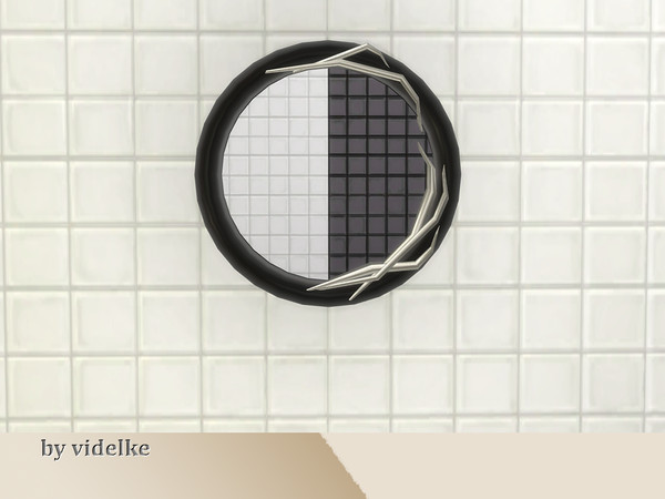 Sims 4 — Twisted Mirror by videlke2 — A slightly industrial and surreal styled bathroom with metalalic parts and darker