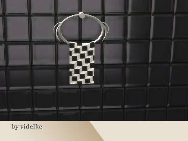 Sims 4 — Twisted Towel Hanger by videlke2 — A slightly industrial and surreal styled bathroom with metalalic parts and