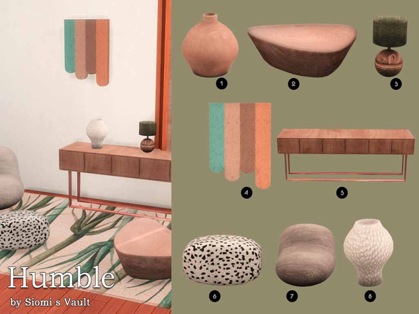 Sims 4 — Humble by siomisvault — I like this set it's modern a mix of rustic I'm not sure but I like it so I hope you