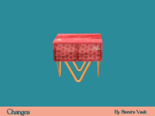Sims 4 — Changes - End Table by siomisvault — I really like making colorful furniture and decor so here we go again haha
