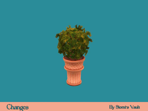 Sims 4 — Changes - Cone plant by siomisvault — I really like making colorful furniture and decor so here we go again haha
