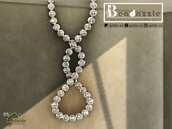 Sims 4 — GOLDIE - Beadazzle - Chandelier (tall) by Goldie_s4 — Luxurious set of lights, made of glossy beads and inspired