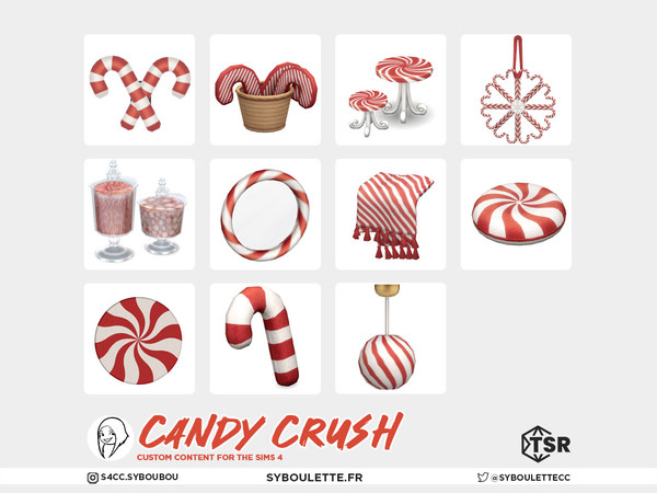 Sims 4 — Candy Crush - Ceiling lamp (short) by Syboubou — Get ready to sweeten up your Sims winter holiday season with