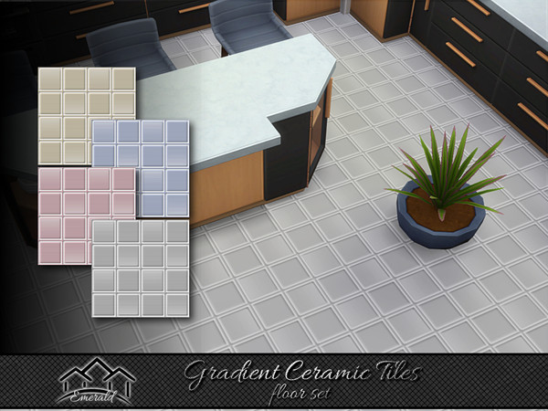 Sims 4 — Gradient Ceramic Tiles floor set by Emerald — Ceramic Tile have wide range of options perfect match for your