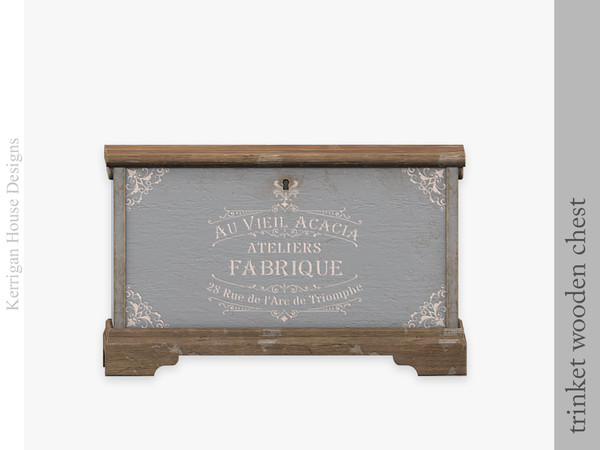 Sims 4 — Trinket Chest by kerriganhouse — A set of vintage, shabby chic clutter items.