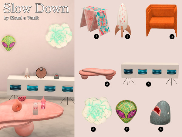 Sims 4 — Slow Down by siomisvault — Slow Down set one of my colorful sets for you! Hope you like it. Thank you so much