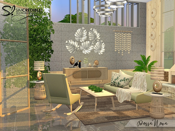 Sims 4 — Bossa Nova Living table lamp by SIMcredible! — Again we got inspired by Bossa Nova and tropical vibes! And why?