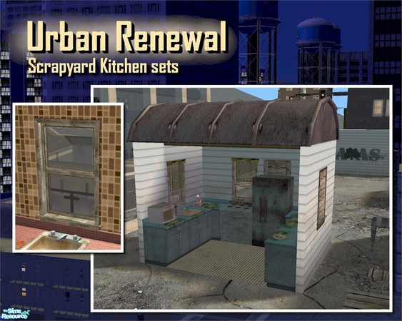 Sims 2 — Rotting window frame by Cyclonesue — A recolour to transform your kitchen to something worse than it used to be!
