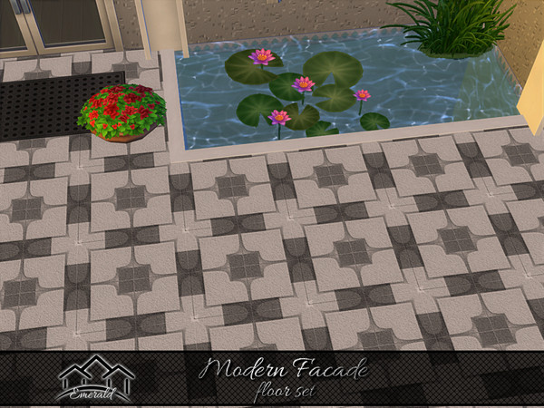 Sims 4 — Modern Facade floor1 by Emerald — Modern facade is a newer style inspiration to enhance your home.(floor set)