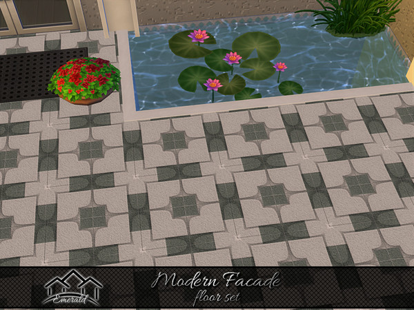 Sims 4 — Modern Facade floor3 by Emerald — Modern facade is a newer style inspiration to enhance your home.(floor set)