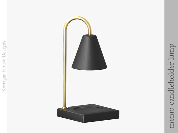 Sims 4 — Memo Candleholder Lamp by kerriganhouse — A stylish luxury desk clutter and deco set.