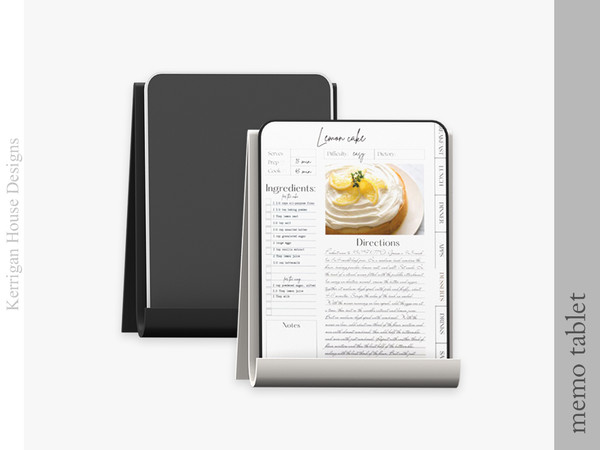 Sims 4 — Memo Tablet by kerriganhouse — A stylish luxury desk clutter and deco set.