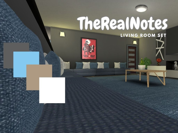 Sims 4 — NOTES Pillow V2 by TheRealNotes — With this modern pack, you can give a unique touch to your living space!