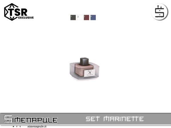 Sims 4 — Set Marinette - Perfume 2 by Simenapule — The "Marinette" set is a chic vanity collection featuring