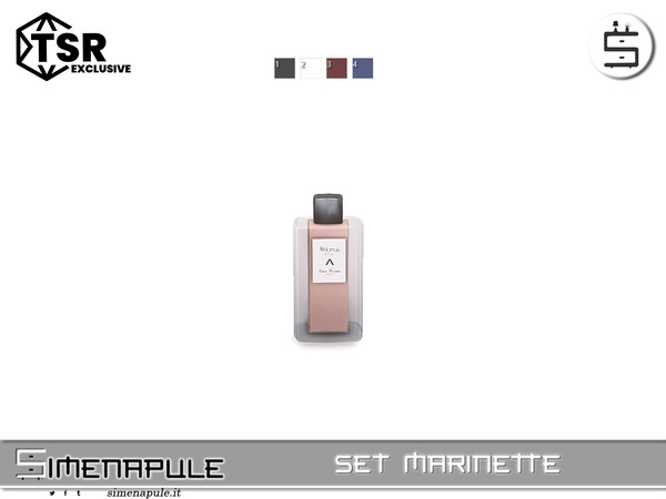 Sims 4 — Set Marinette - Perfume  1 by Simenapule — The "Marinette" set is a chic vanity collection featuring
