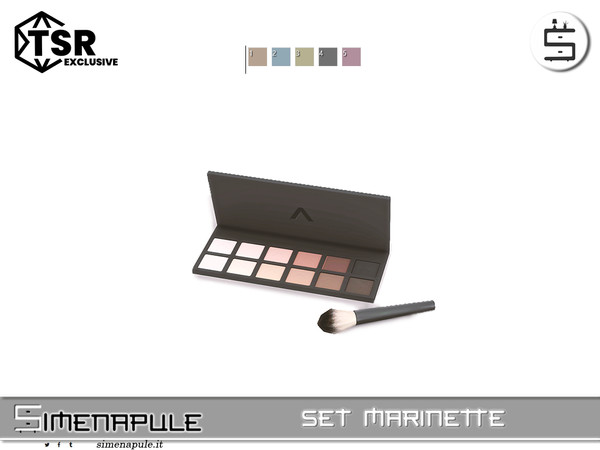 Sims 4 — Set Marinette - Trousse Make Up by Simenapule — The "Marinette" set is a chic vanity collection