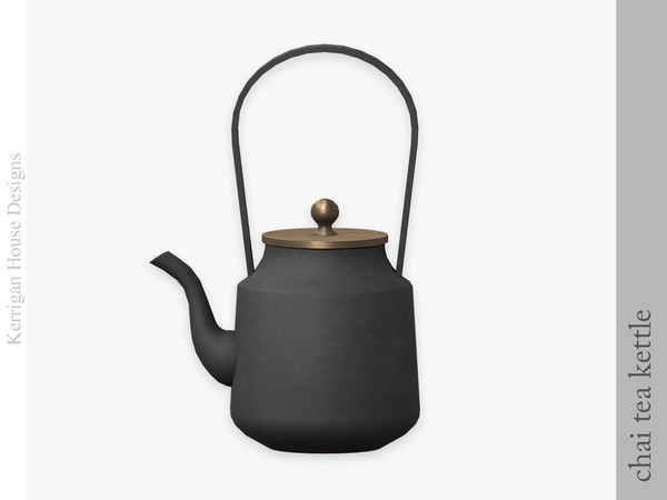 Sims 4 — Chai Kettle by kerriganhouse — An earthy tea dining and clutter set, inspired by Japanese and Chinese decor.