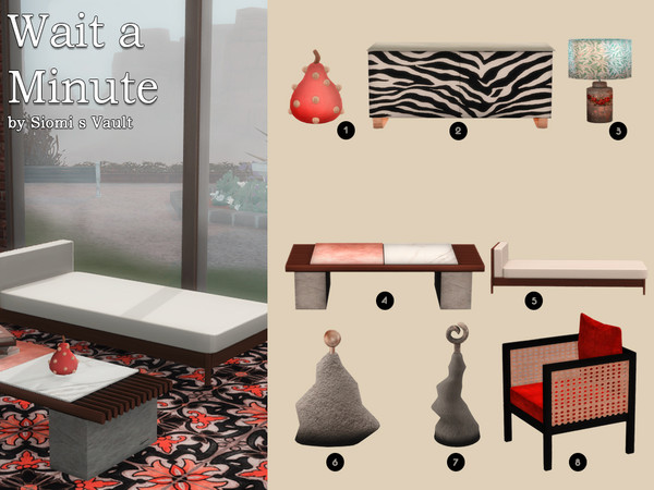 Sims 4 — Wait a minute by siomisvault — Hello! I bring you a set that is pretty chill I hope you like it! Thank you so