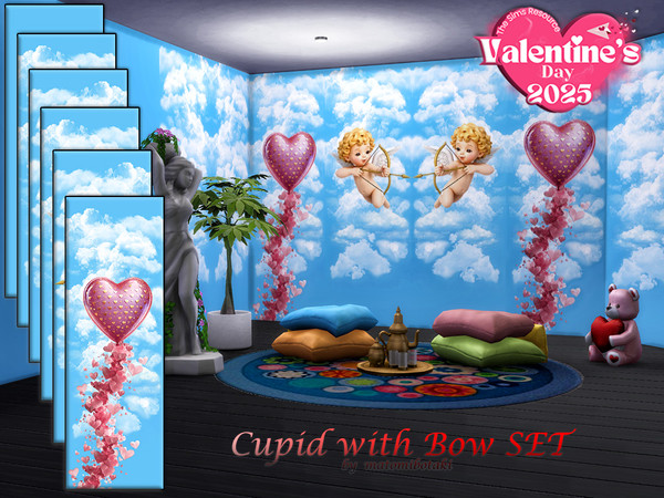 Sims 4 — Cupid with Bow SET by matomibotaki — And if it doesn't work out even on Valentine's Day, little Cupid will have