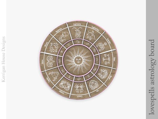 Sims 4 — Lovespells Astrology Board by kerriganhouse — A cute witchy set inspired by Valentine's Day.
