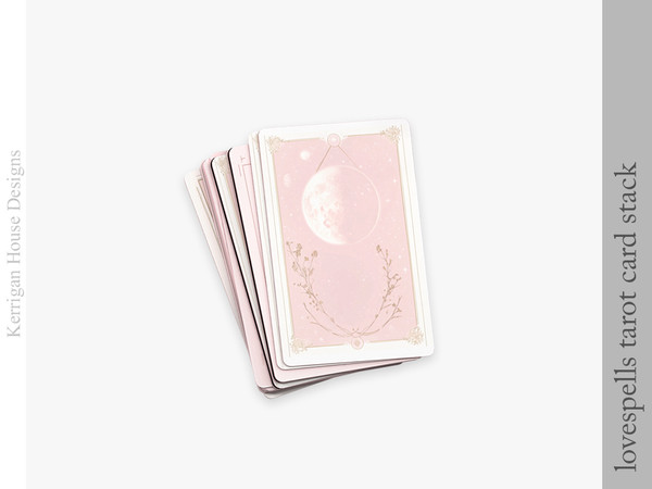 Sims 4 — Lovespells Tarot Card Stack by kerriganhouse — A cute witchy set inspired by Valentine's Day.