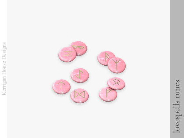 Sims 4 — Lovespells Runes by kerriganhouse — A cute witchy set inspired by Valentine's Day.