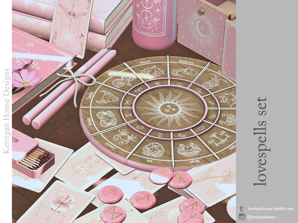 Sims 4 — Lovespells Set by kerriganhouse — A cute witchy set inspired by Valentine's Day.