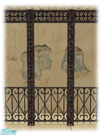 Sims 2 — Bourbon St: Iron Railing - Mesh by Shakeshaft — Part of a set of Wrought Iron based objects, set includes