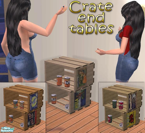 Sims 2 — Crate End Tables by Dr Pixel — End tables any Sim can afford - just pick them up in back of the local grocery