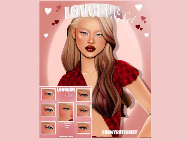 Sims 4 — [CB] Lovebug set - candy shadow.package by chewybutterfly — 7 BGC items!