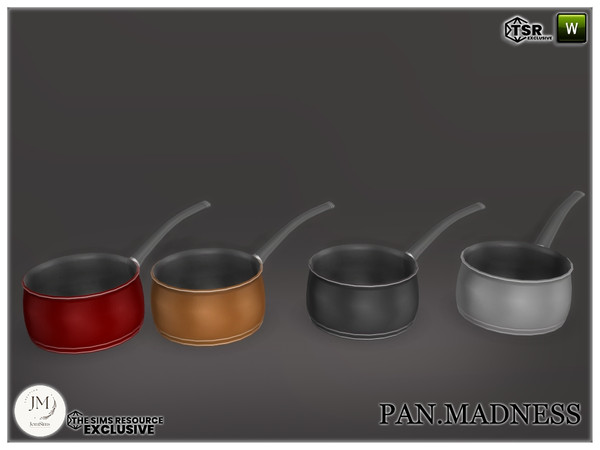Sims 4 — pan madness pan small by jomsims — Pan Madness Add a touch of realism and elegance to your Sims' kitchen with