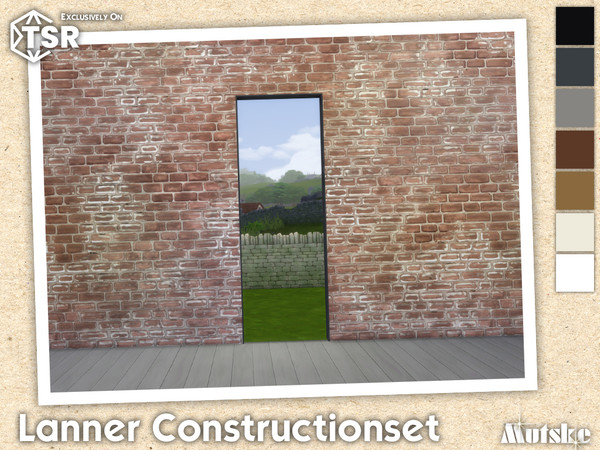 Sims 4 — Lanner Arch 1x1 by Mutske — Modern set which contains windows, doors, arches and blinds. Make sure that your
