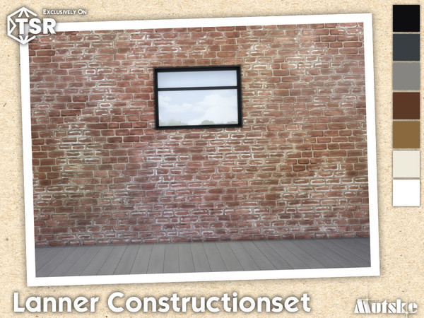 Sims 4 — Lanner Top Middle Window Tall 1.5x1 by Mutske — Modern set which contains windows, doors, arches and blinds.